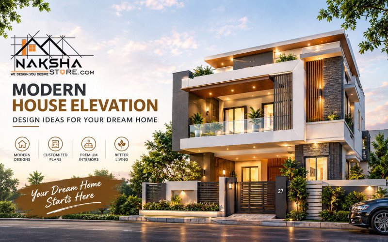 Latest Modern House Elevation Designs for Luxury Homes in Bangalore